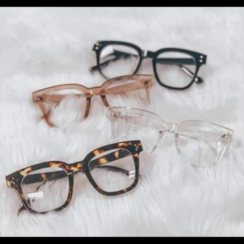 NEW (2) Pair Blue Light Blocking Glasses Blush